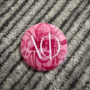 Pink Floral Button with Greek Alpha Phi Letters
